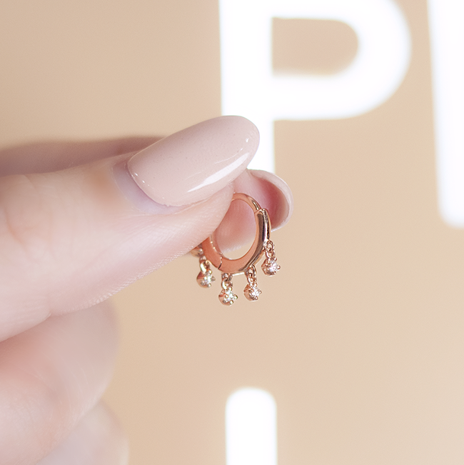 Dazzling diamond hoop earrings